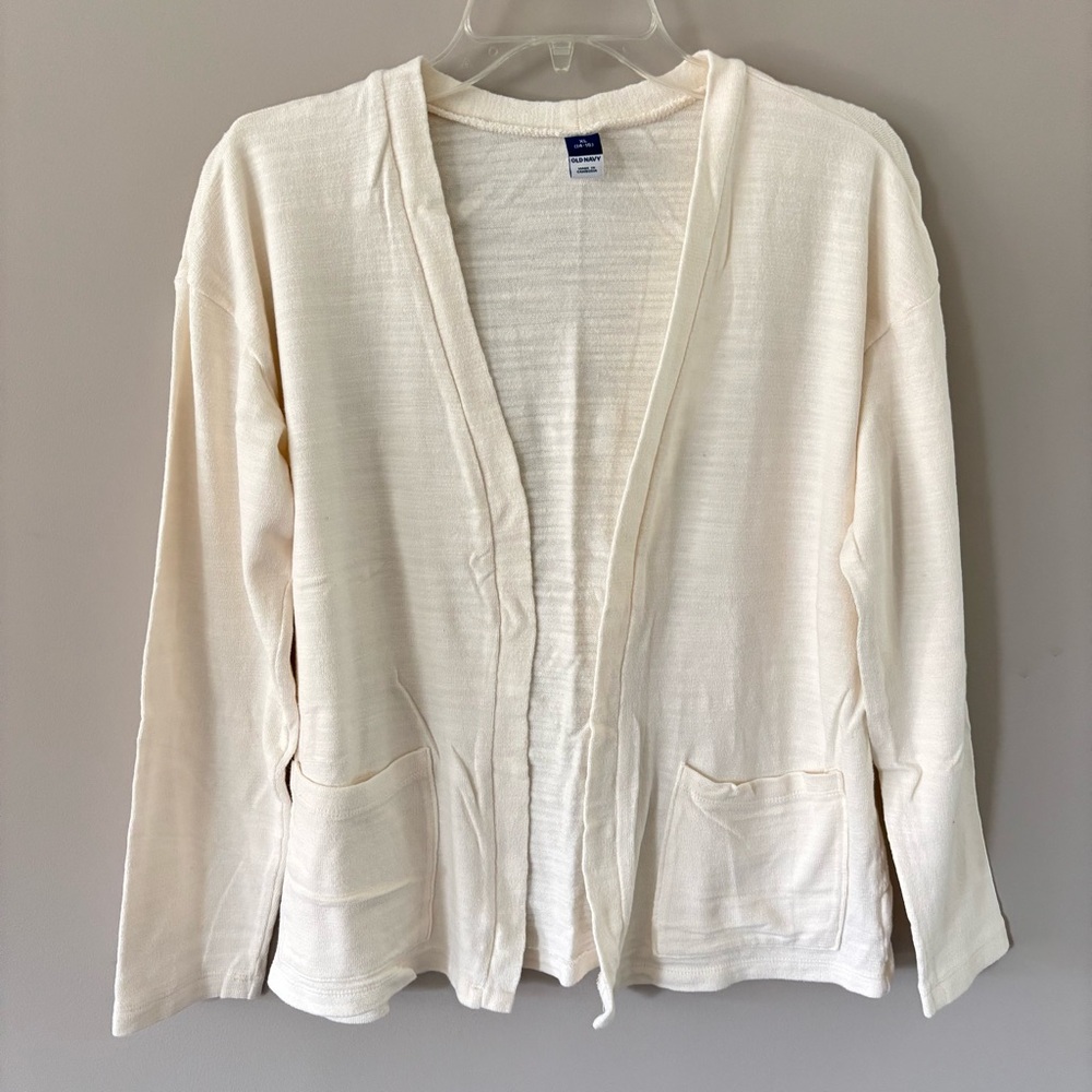 Old Navy Kids Cream Open-Front Sweater